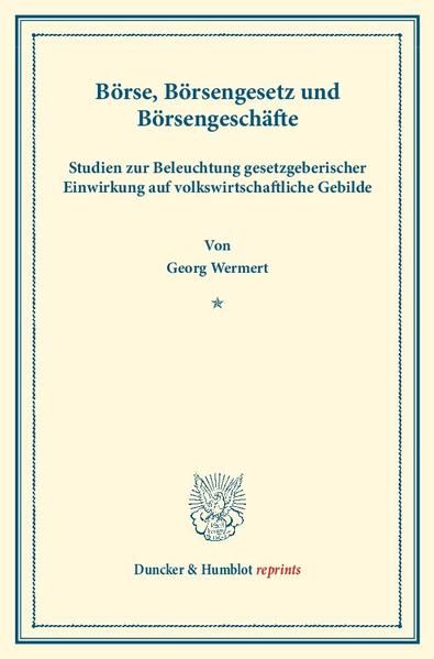 Produktbild: B&ouml;rse, B&ouml;rsengesetz und B&ouml;rsengesch&auml;fte.