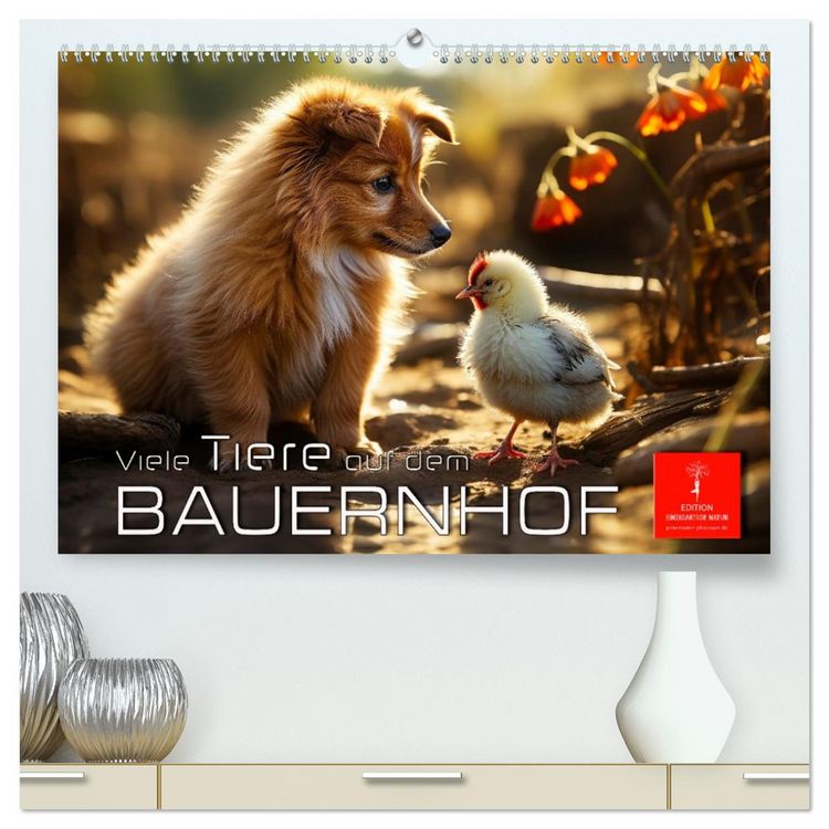 Produktbild: Viele Tiere auf dem Bauernhof (hochwertiger Premium Wandkalender 2026 DIN A2 quer), Kunstdruck in Hochglanz