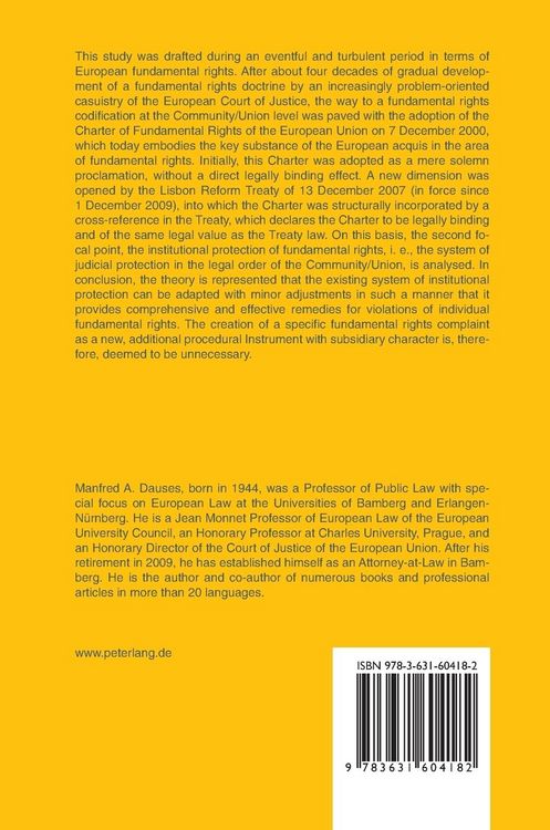 Produktbild: The Protection of Fundamental Rights in the Legal Order of the European Union