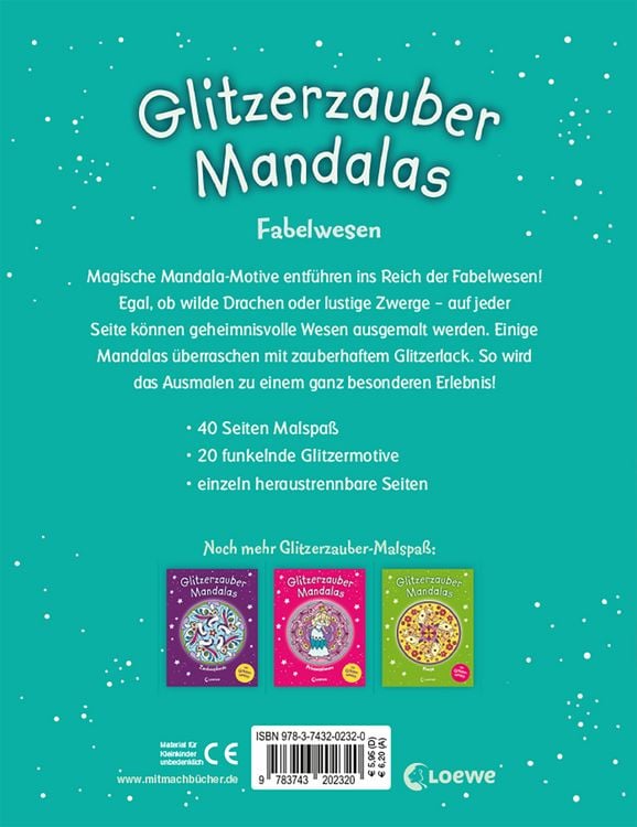 Produktbild: Glitzerzauber-Mandalas - Fabelwesen