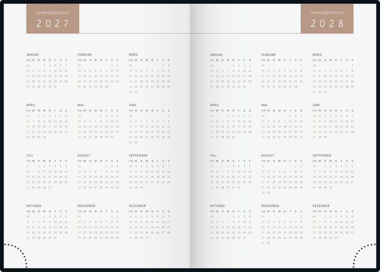 Produktbild: rido/id&eacute; 7021507017 Buchkalender Premium Young Line 2027 "Greeny" A5, Papier