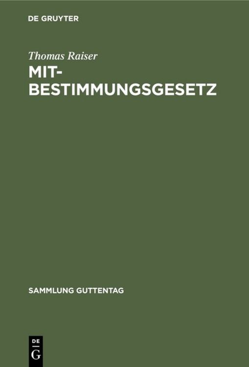 Produktbild: Mitbestimmungsgesetz
