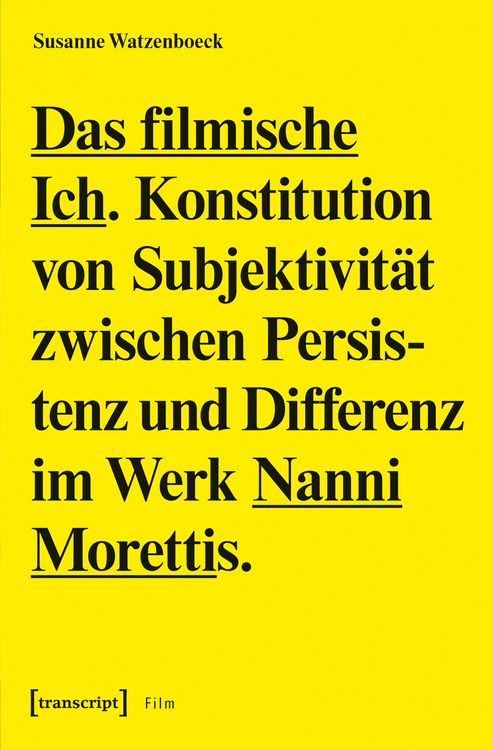 Produktbild: Das filmische Ich
