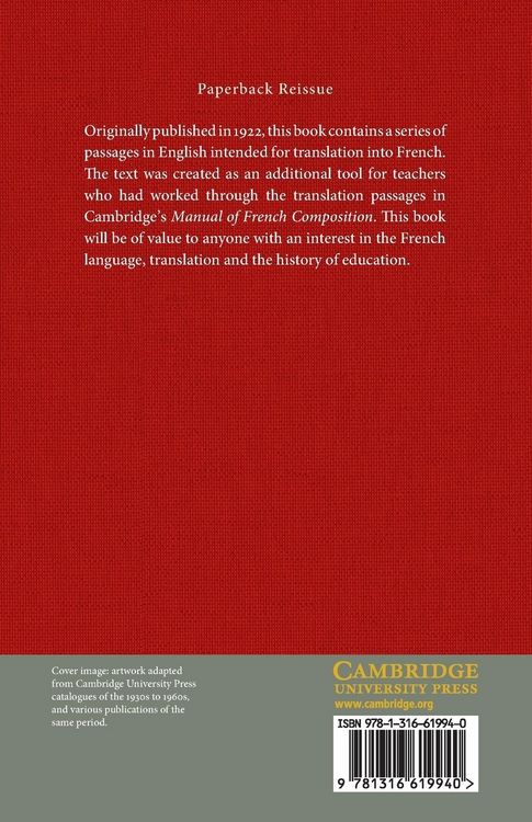 Produktbild: Supplement to A Manual of French Composition