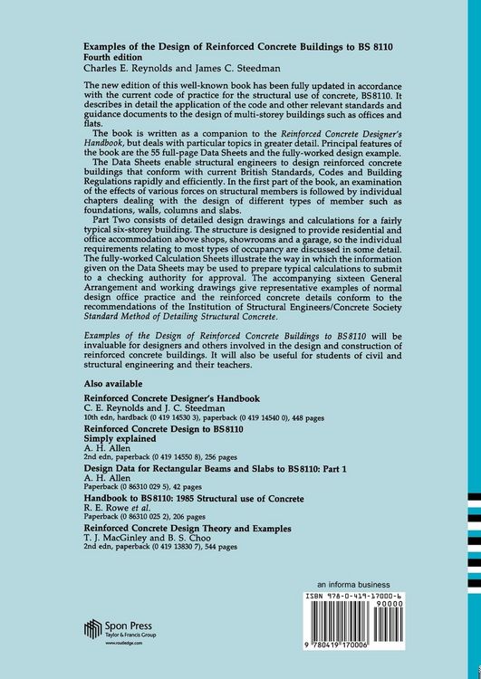 Produktbild: Examples of the Design of Reinforced Concrete Buildings to BS8110