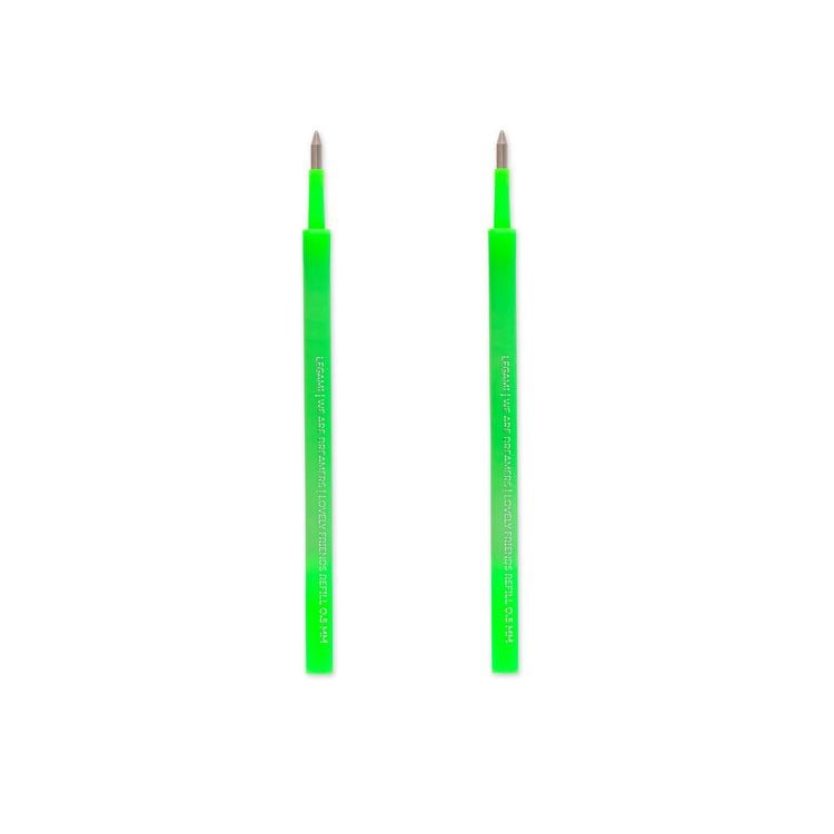 Produktbild: Legami 2 Set mit 2 Ersatzpatronen f&uuml;r Gelstift - Lovely Friends - Neon Gr&uuml;n