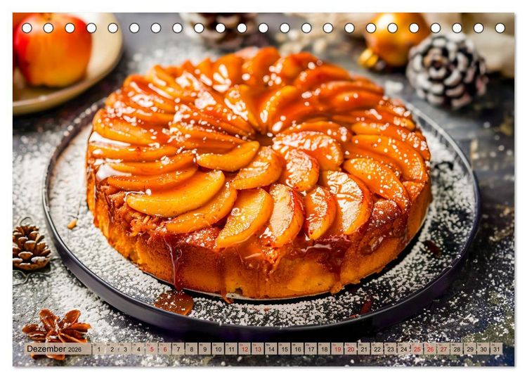 Produktbild: Apfelkuchen satt - K&ouml;stliche Kunstwerke aus dem KI-Backofen (Tischkalender 2026 DIN A5 quer), CALVENDO Monatskalender