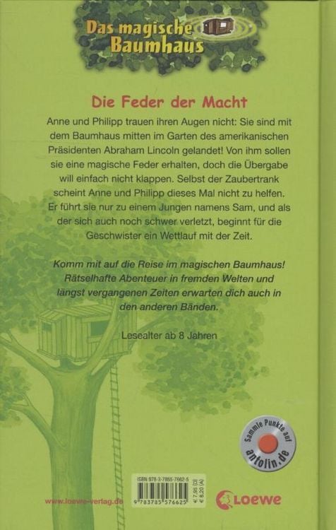 Produktbild: Die Feder der Macht / Das magische Baumhaus Band 45