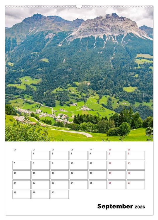 Produktbild: Rh&auml;tische Bahn - aussichtsreiches Bahnerlebnis (Wandkalender 2026 DIN A2 hoch), CALVENDO Monatskalender
