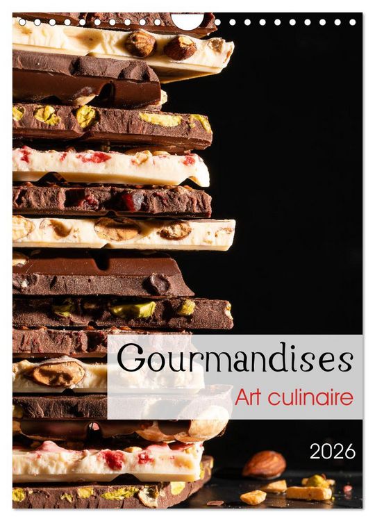 Produktbild: Gourmandises - Art culinaire (Calendrier mural 2026 DIN A4 horizontal), CALVENDO calendrier mensuel