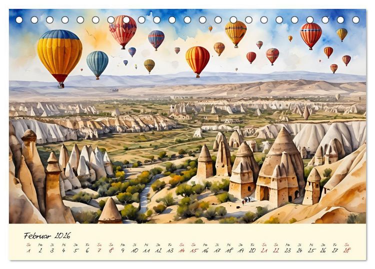 Produktbild: T&uuml;rkei - Land auf zwei Kontinenten (Tischkalender 2026 DIN A5 quer), CALVENDO Monatskalender