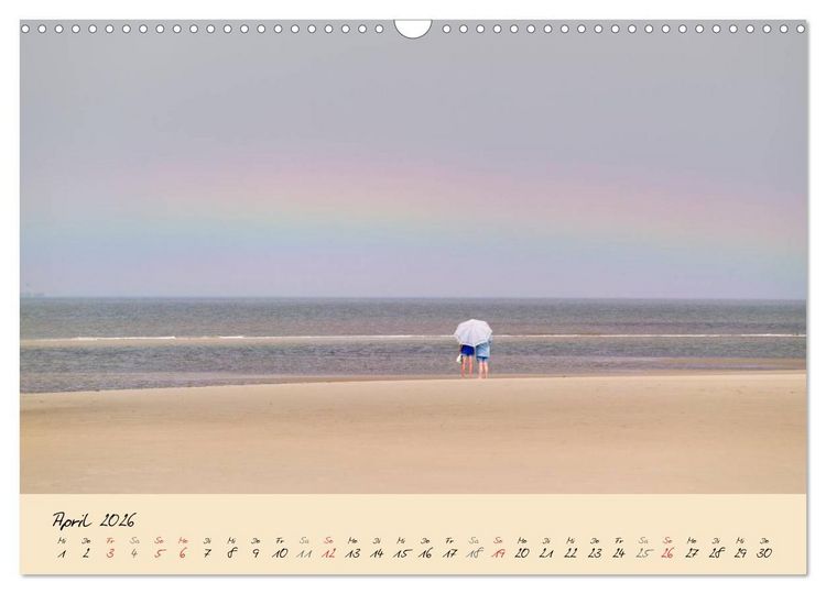 Produktbild: Nordsee &ndash; D&uuml;nen, Sand, Wasser und Wolken (Wandkalender 2026 DIN A3 quer), CALVENDO Monatskalender