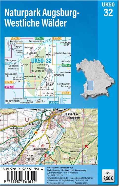Produktbild: UK50-32 Naturpark Augsburg - Westliche W&auml;lder
