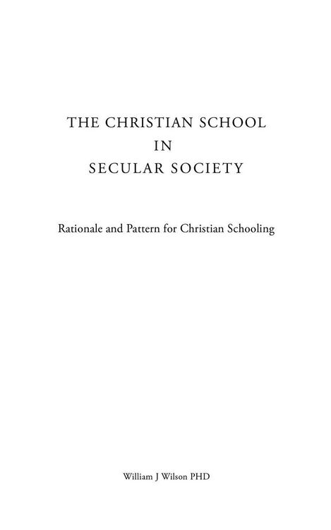 Produktbild: The Christian School in Secular Society