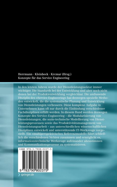 Produktbild: Konzepte f&uuml;r das Service Engineering
