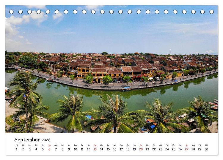 Produktbild: Vietnam aus der Luft (Tischkalender 2026 DIN A5 quer), CALVENDO Monatskalender