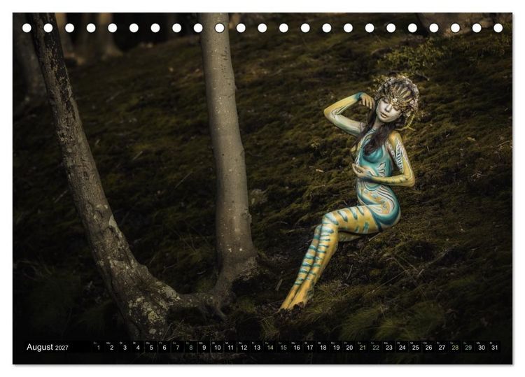 Produktbild: Naturwesen - Bodypainting K&ouml;rperlandschaften (Tischkalender 2027 DIN A5 quer), CALVENDO Monatskalender