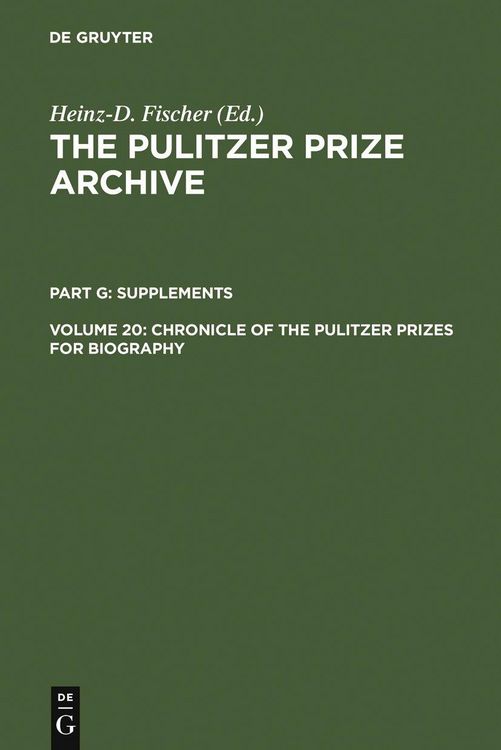 Produktbild: Chronicle of the Pulitzer Prizes for Biography