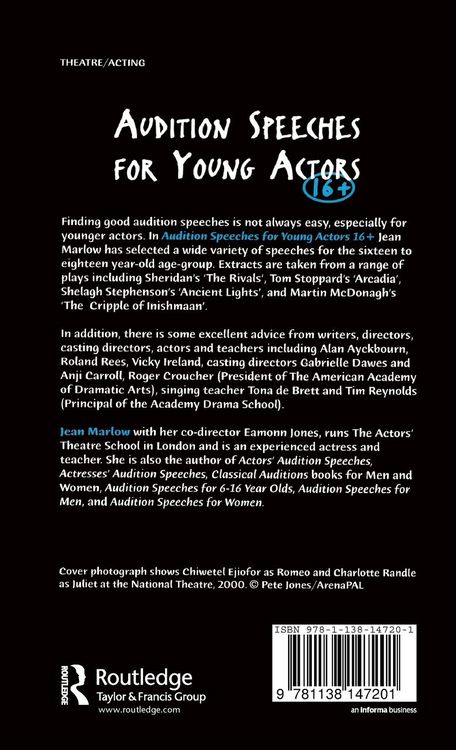 Produktbild: Audition Speeches for Young Actors 16+