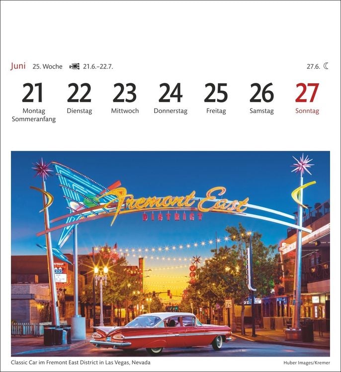 Produktbild: USA Sehnsuchtskalender 2027 - Wochenkalender mit 53 Postkarten