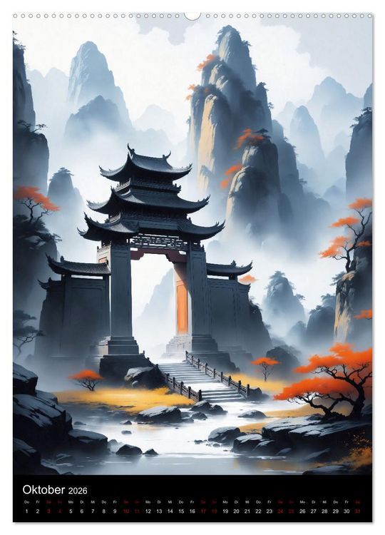 Produktbild: Asiatische Inspiration Fern&ouml;stlicher Art - Helle Werke (Wandkalender 2026 DIN A2 hoch), CALVENDO Monatskalender