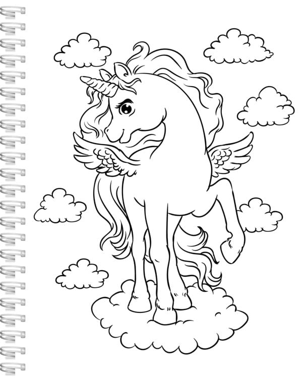 Produktbild: Einhorn-Malbuch f&uuml;r Kinder ab 4 Jahren