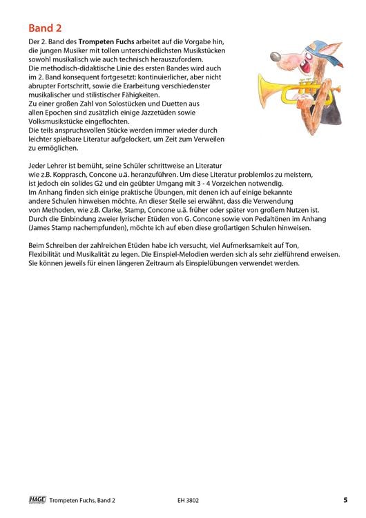 Trompeten Fuchs Band 3 De Stefan Dünser