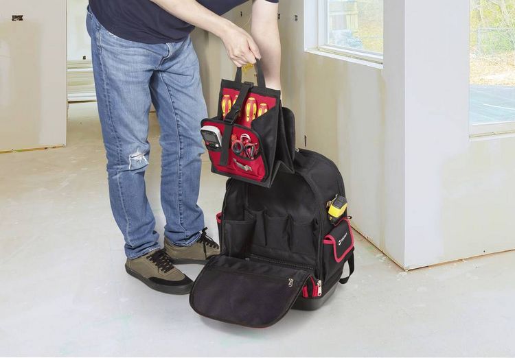 Produktbild: TOOLCRAFT TO-10207233 Werkzeugrucksack unbest&uuml;ckt (B x H x T) 35 x 45 x 23cm