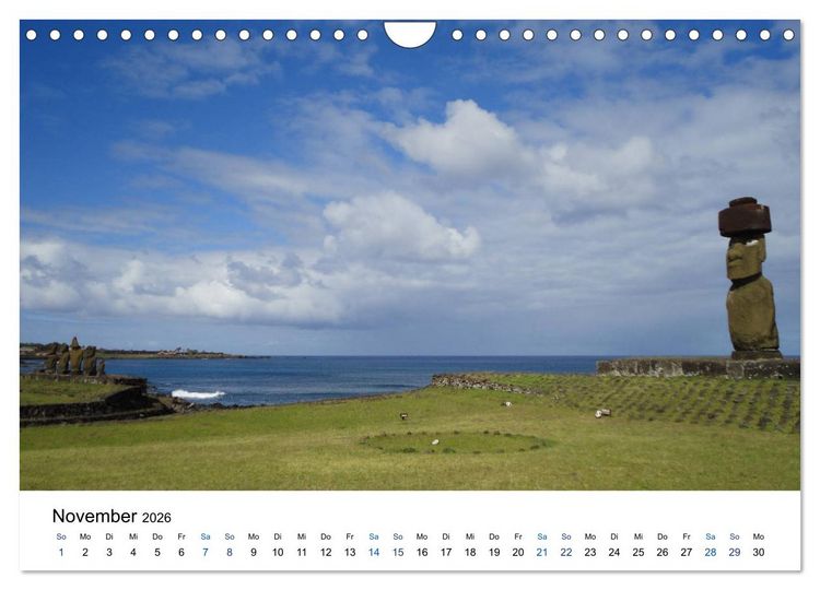 Produktbild: Die Osterinsel - mystisches Inselparadies im S&uuml;dostpazifik (Wandkalender 2026 DIN A4 quer), CALVENDO Monatskalender