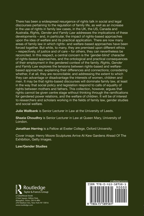 Produktbild: Rights, Gender and Family Law