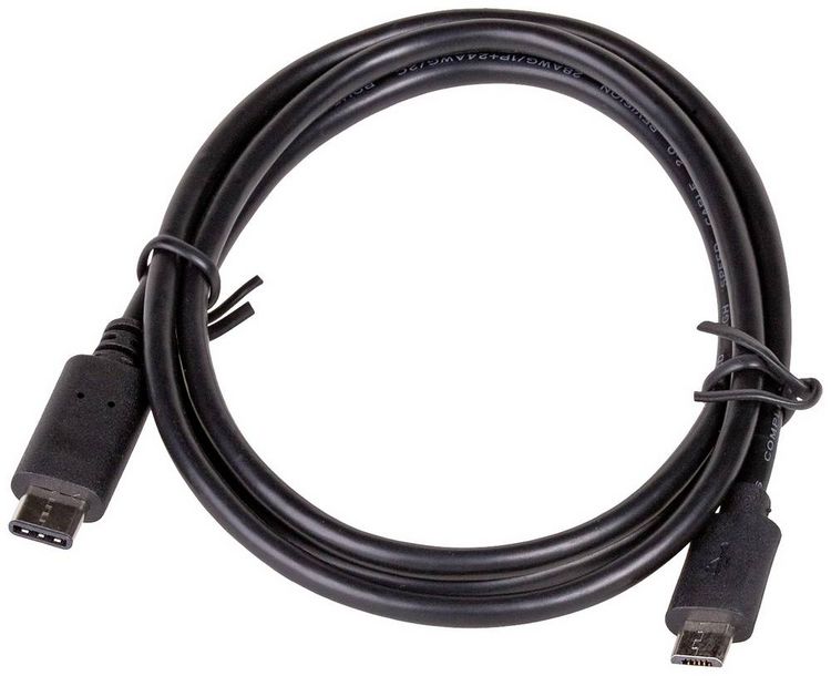 Produktbild: Akyga USB-Kabel USB-Micro-B Stecker, USB-C&reg; Stecker 1.00m Schwarz AK-USB-16
