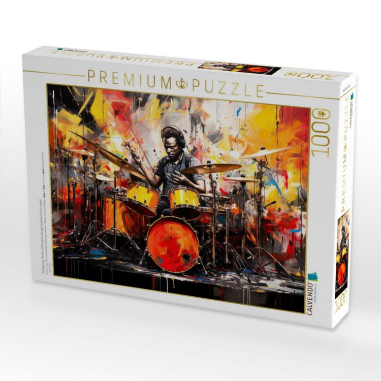 Produktbild: CALVENDO Puzzle Schlagzeug, Musik und kreatives Design beeindruckend vereint | 1000 Teile Lege-Gr&ouml;&szlig;e 64x48cm Foto-Puzzle f&uuml;r gl&uuml;ckliche Stunden