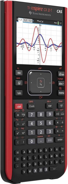 Produktbild: Texas Instruments Grafikrechner TI-NSpire CX II-T CAS rotes Geh&auml;use