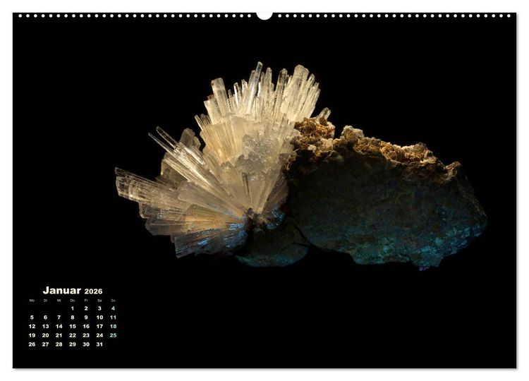 Produktbild: MINERALIEN designed by nature (Wandkalender 2026 DIN A2 quer), CALVENDO Monatskalender