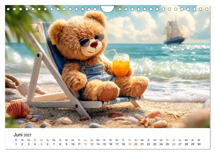 Produktbild: Teddyb&auml;r - klein aber oho (Wandkalender 2027 DIN A4 quer), CALVENDO Monatskalender