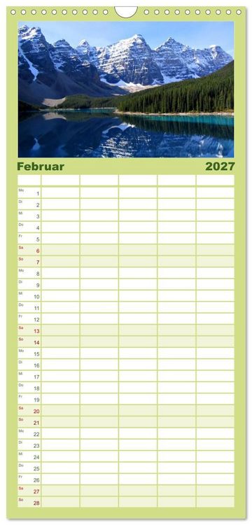 Produktbild: Familienplaner 2027 - Alaska und Kanada mit 5 Spalten (Wandkalender, 21 x 45 cm) CALVENDO