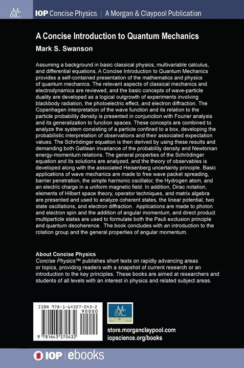 Produktbild: A Concise Introduction to Quantum Mechanics