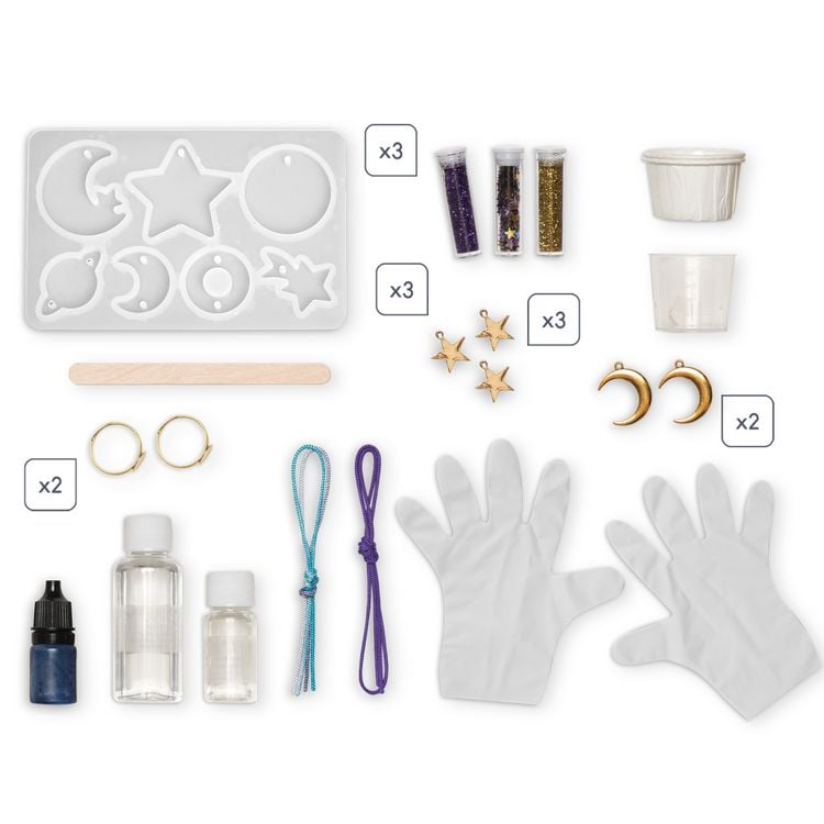 Produktbild: Galaktischer Harzschmuck zum Selbermachen (14 Schmuckst&uuml;cke)