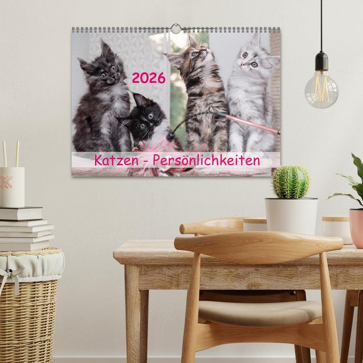 Produktbild: Katzen Pers&ouml;nlichkeiten 2026 (Wandkalender 2026 DIN A3 quer), CALVENDO Monatskalender