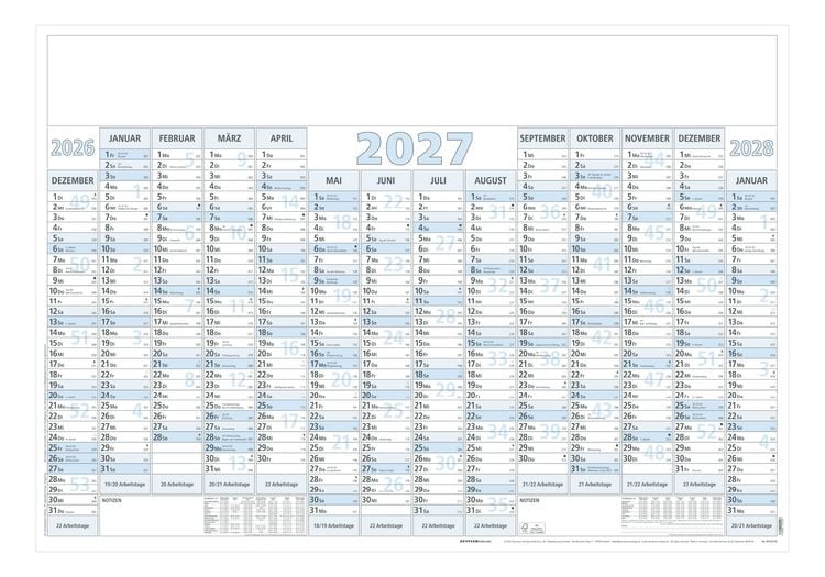 Produktbild: Plakatkalender 14 Monate 1 Stk. gerollt 2027
