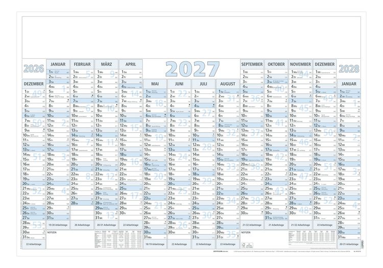 Produktbild: Plakatkalender 14 Monate 80 Stk. plano 2027
