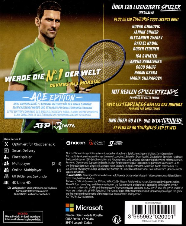 Produktbild: TIEBREAK - ACE Edition - Official Game of the ATP and WTA (ACE Edition)
