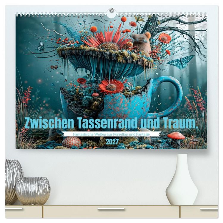 Produktbild: Zwischen Tassenrand und Traum (hochwertiger Premium Wandkalender 2027 DIN A2 quer), Kunstdruck in Hochglanz