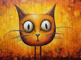 Produktbild: CALVENDO Puzzle Katze Im Stil von Salvador Dali II | 1000 Teile Lege-Gr&ouml;&szlig;e 64x48cm Foto-Puzzle f&uuml;r gl&uuml;ckliche Stunden