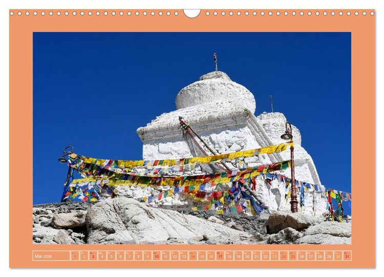 Produktbild: Stupas &ndash; Architektur des Himalayas (Wandkalender 2026 DIN A3 quer), CALVENDO Monatskalender
