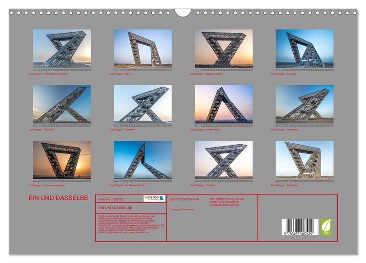 Produktbild: EIN UND DASSELBE (Wandkalender 2026 DIN A3 quer), CALVENDO Monatskalender
