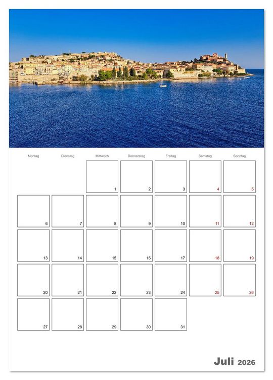 Produktbild: Faszinierendes Elba (Wandkalender 2026 DIN A4 hoch), CALVENDO Monatskalender