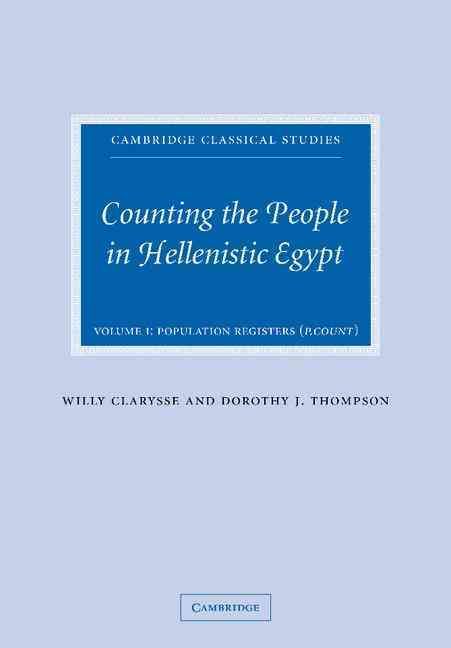 Produktbild: Counting the People in Hellenistic Egypt 2 Volume Paperback Set