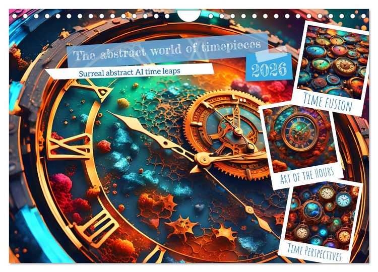 Produktbild: The abstract world of timepiece (Wall Calendar 2026 DIN A4 landscape), CALVENDO 12 Month Wall Calendar