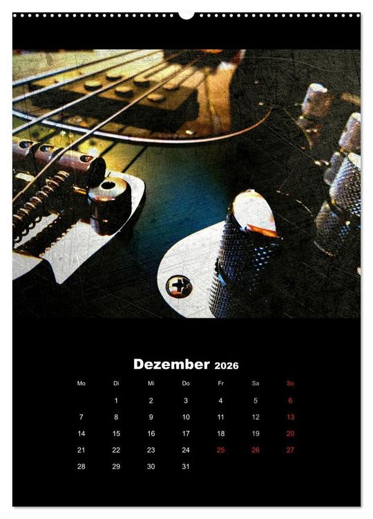 Produktbild: Vintage Gitarren (hochwertiger Premium Wandkalender 2026 DIN A2 hoch), Kunstdruck in Hochglanz